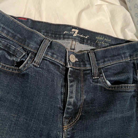 7 For All Man Kind Dark Wash “mid rise bootcut” jeans! Size 25! - Picture 7 of 9